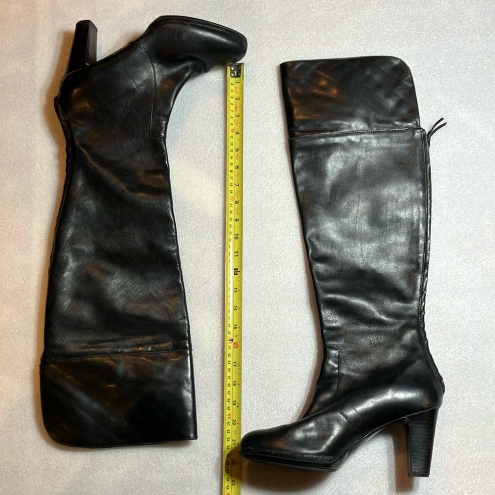 Ralph Lauren over the knee leather boots